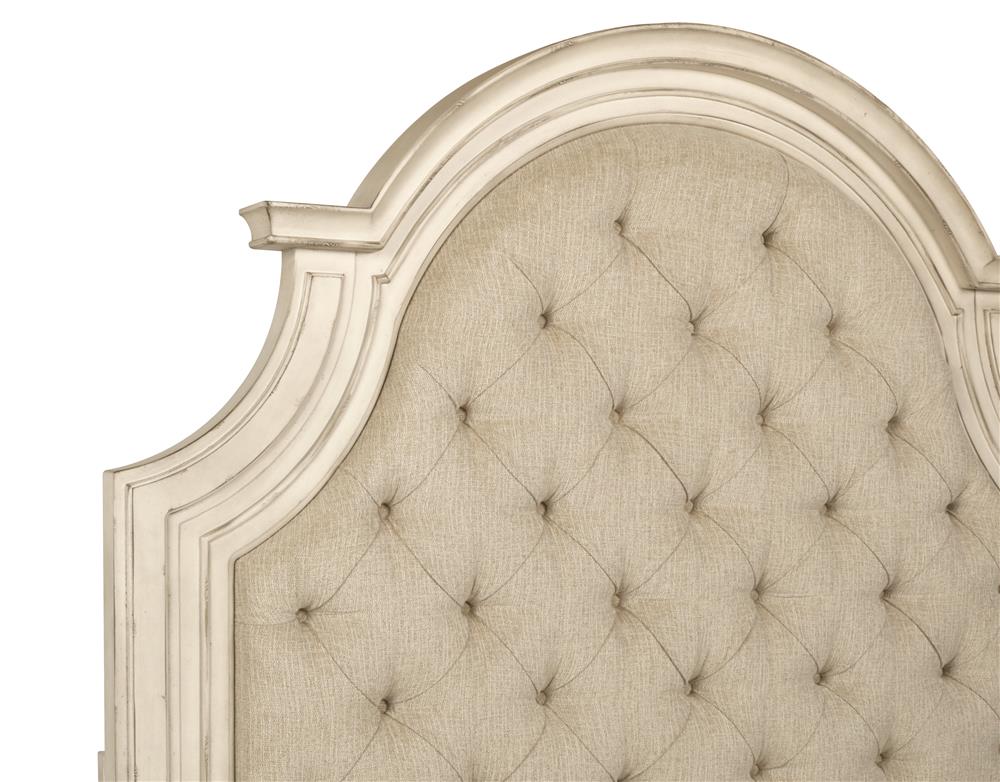 ANASTASIA 5/0 Q PADDED HEADBOARD - ANT. WHITE