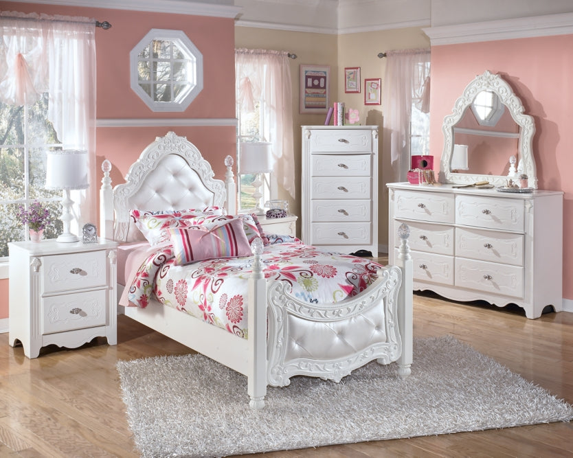 Exquisite Twin Poster Bed