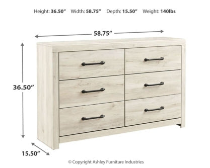 Cambeck King Upholstered Panel Bed with Dresser