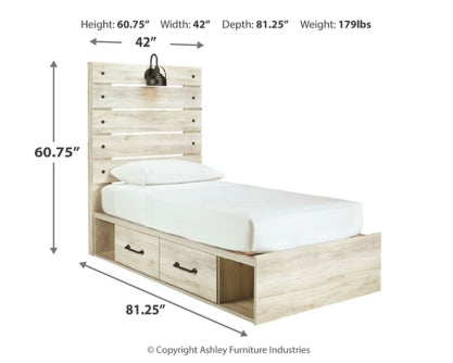 Cambeck Queen Panel Bed with 2 Storage Drawers