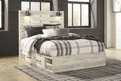 Cambeck Twin Panel Bed with 2 Storage Drawers with Dresser
