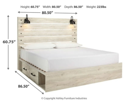 Cambeck Queen Panel Bed with 2 Storage Drawers
