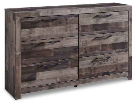 Derekson King Panel Bed with 2 Storage Drawers with Dresser