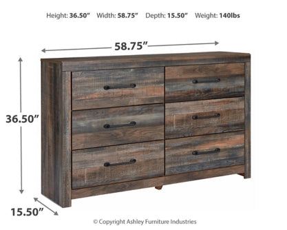 Drystan Queen Panel Headboard Bed with Dresser