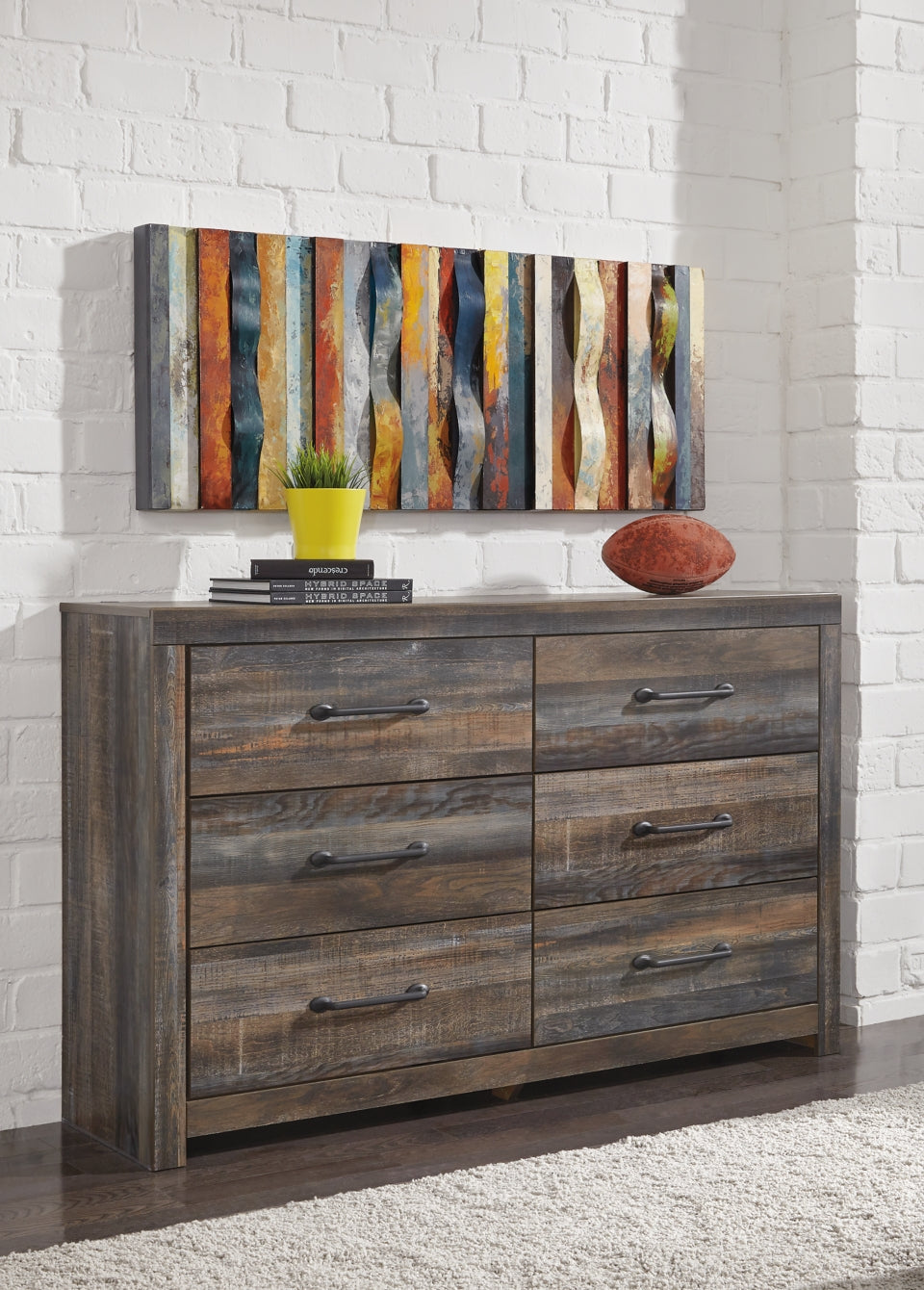 Drystan Queen Panel Headboard Bed with Dresser