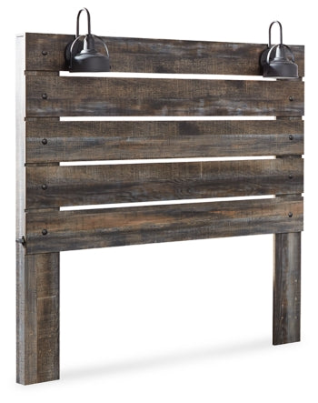 Drystan Queen Panel Headboard Bed with Mirrored Dresser and 2 Nightstands