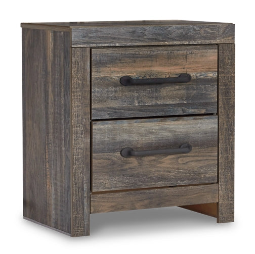 Drystan King/California King Bookcase Headboard Bed with Mirrored Dresser and 2 Nightstands