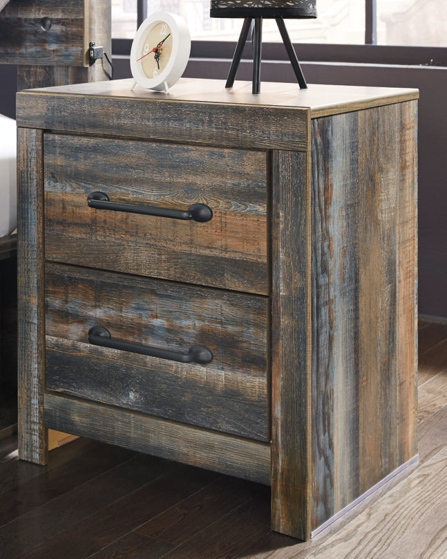 Drystan King Bookcase Bed with 4 Storage Drawers with Mirrored Dresser and 2 Nightstands - PKG003396