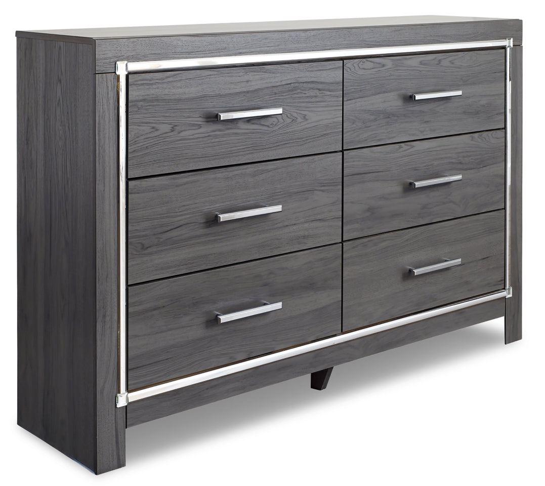 Lodanna King Panel Bed with 2 Storage Drawers with Dresser - PKG003563