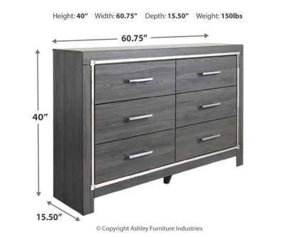 Lodanna King Panel Bed with 2 Storage Drawers with Dresser - PKG003563