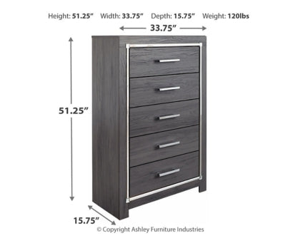 Lodanna Queen Panel Bed with Mirrored Dresser, Chest and 2 Nightstands