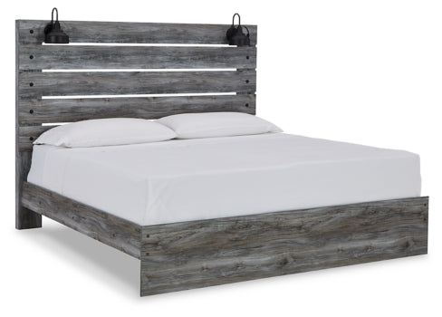 Baystorm King Panel Bed with Mirrored Dresser and 2 Nightstands