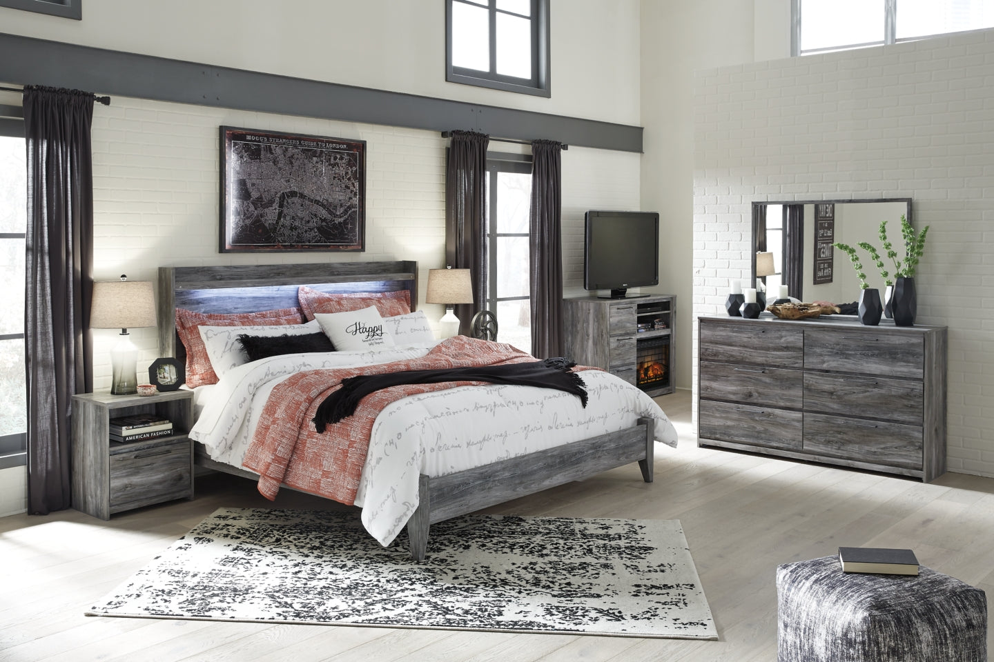 Baystorm King Panel Bed with Dresser - PKG007533