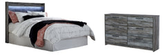 Baystorm Queen Panel Headboard Bed with Dresser