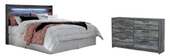 Baystorm King Panel Headboard Bed with Dresser
