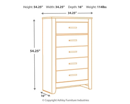 Brinxton Queen/Full Panel Headboard Bed with Mirrored Dresser and Chest