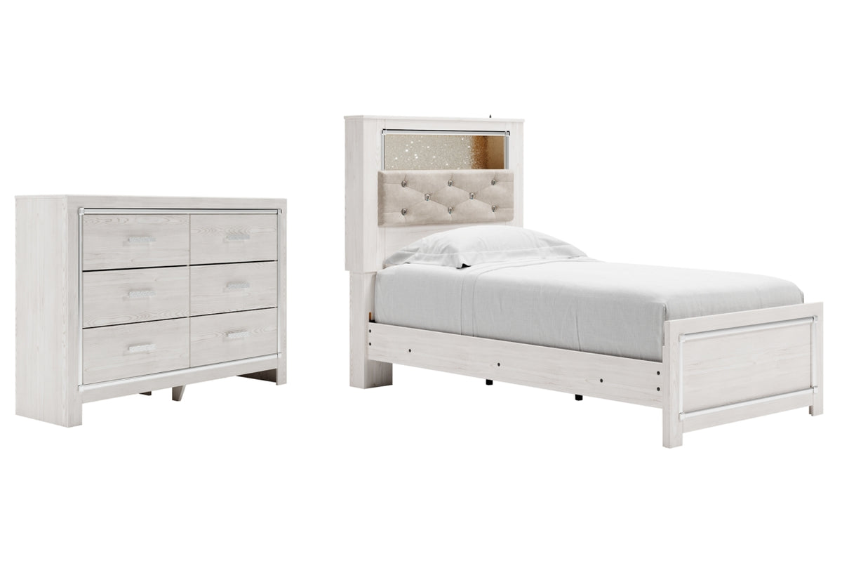 Altyra Twin Panel Bookcase Bed with Dresser