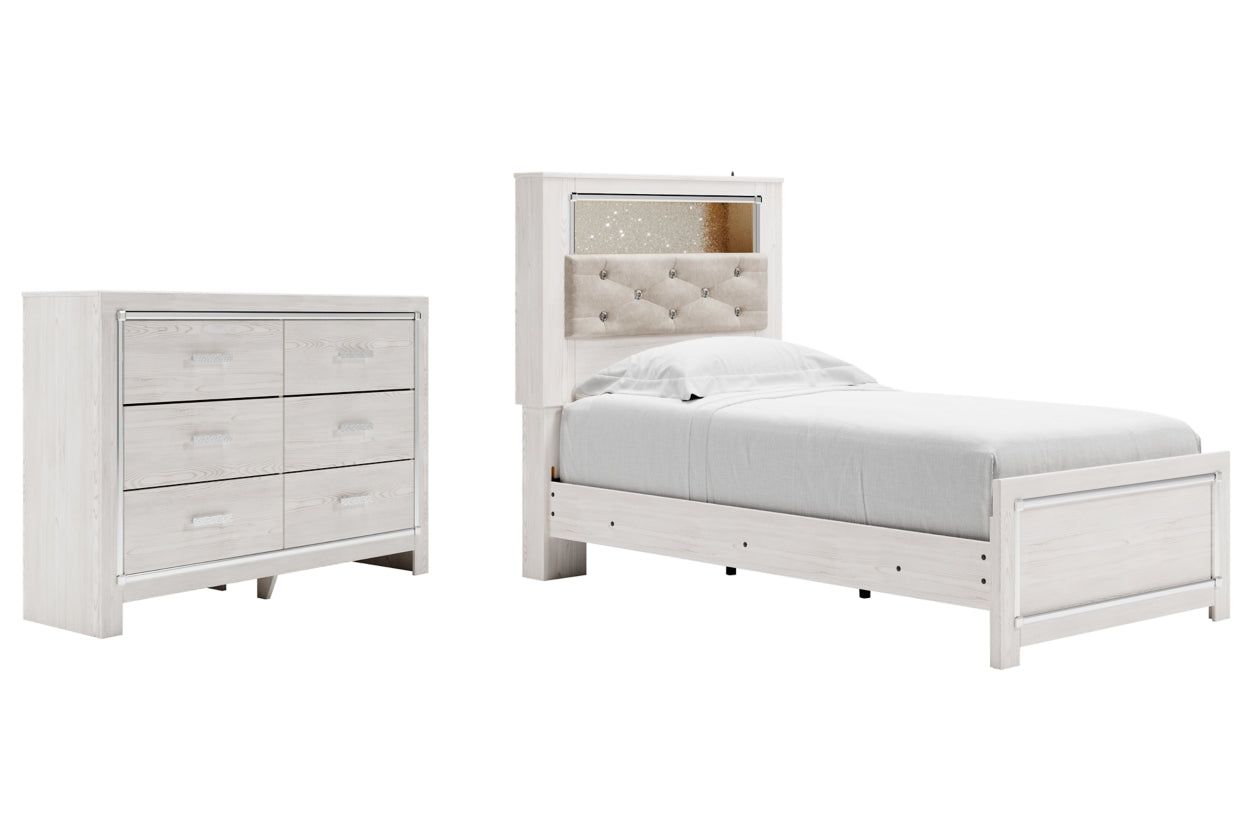 Altyra Twin Panel Bookcase Bed with Dresser