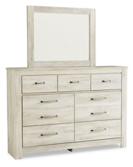 Bellaby Queen Platform Bed with 2 Storage Drawers with Mirrored Dresser, Chest and 2 Nightstands