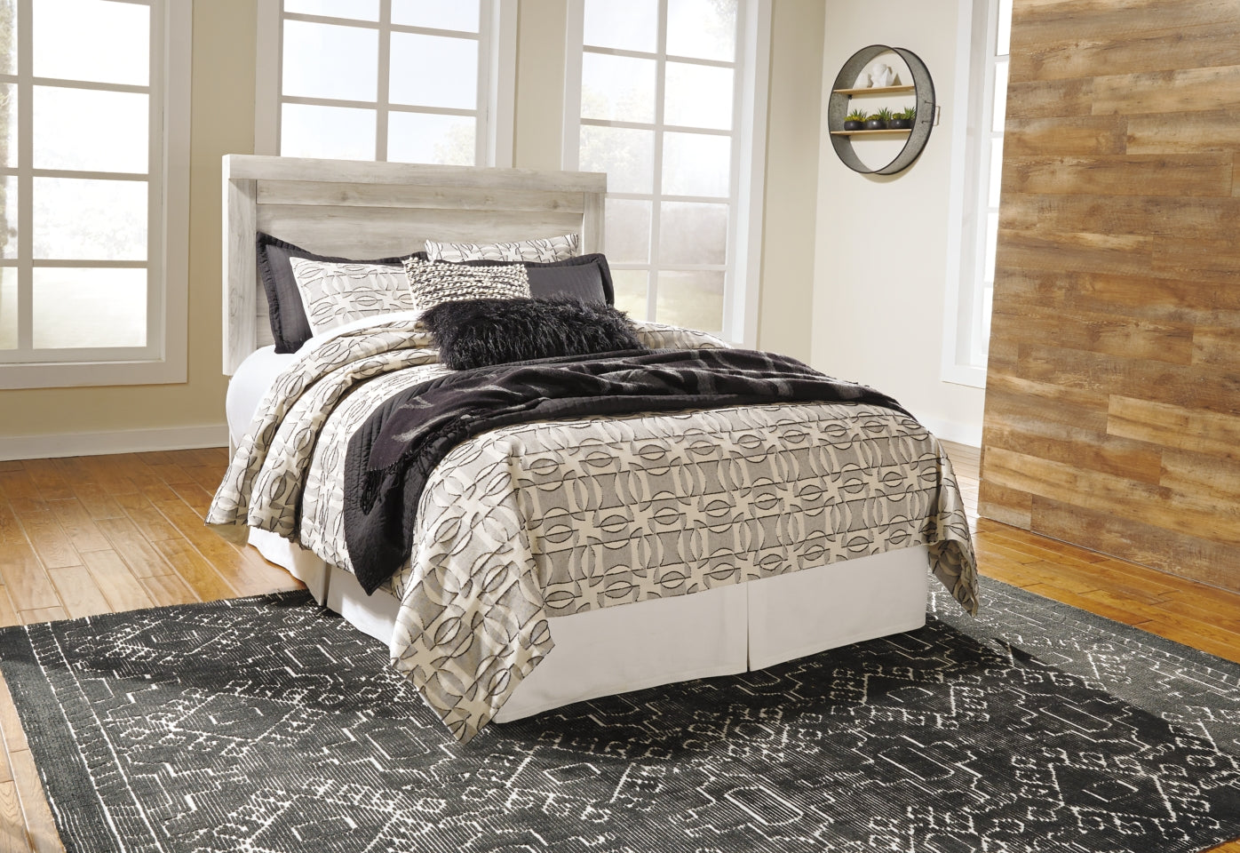 Bellaby Queen Panel Headboard Bed with Dresser