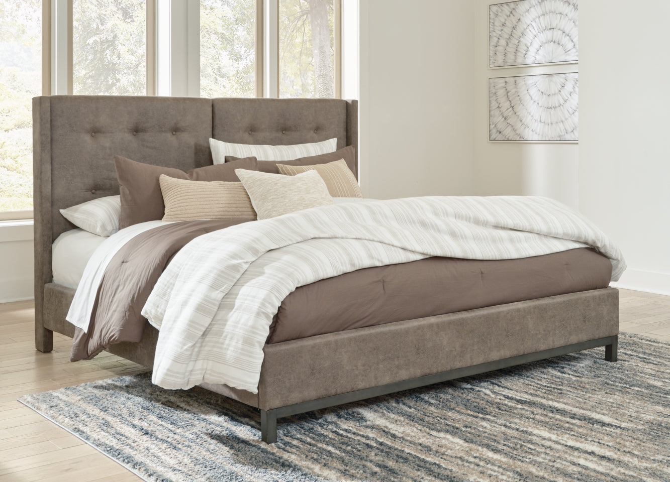 Wittland California King Upholstered Panel Bed