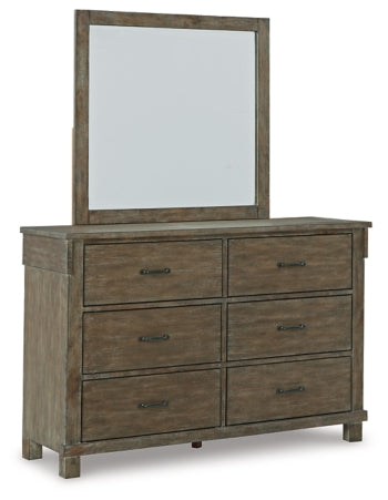Shamryn King Panel Bed with Mirrored Dresser, Chest and Nightstand