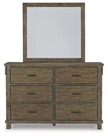 Shamryn King Panel Bed with Mirrored Dresser and Chest
