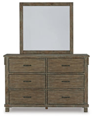 Shamryn King Panel Bed with Mirrored Dresser and Chest