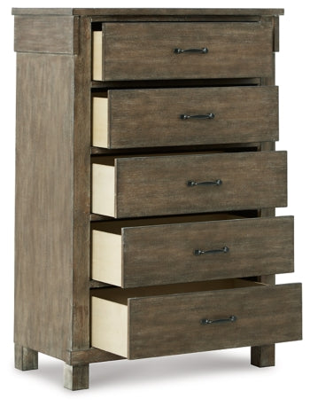 Shamryn King Panel Bed with Mirrored Dresser, Chest and Nightstand