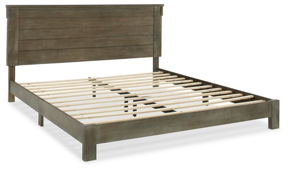 Shamryn King Panel Bed with Mirrored Dresser and Chest