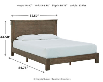 Shamryn King Panel Bed with Mirrored Dresser and Chest