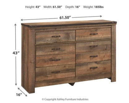 Trinell King/California King Panel Headboard with Dresser, Chest and Nightsand