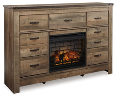 Trinell Dresser with Electric Fireplace - The Bargain Furniture