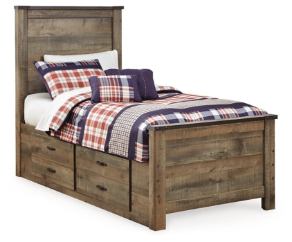 Trinell Twin Panel Bed with 2 Storage Drawers