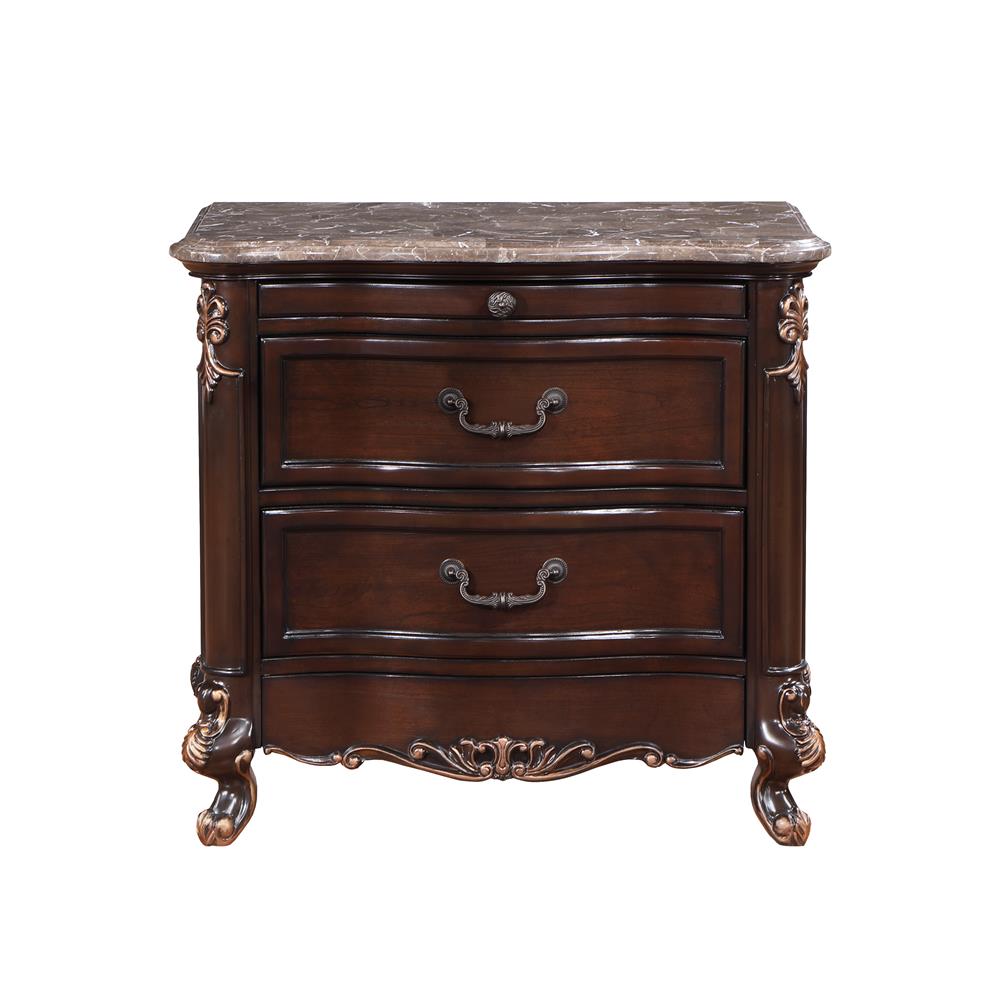 CONSTANTINE NIGHTSTAND W/MARBLE TOP-CHERRY