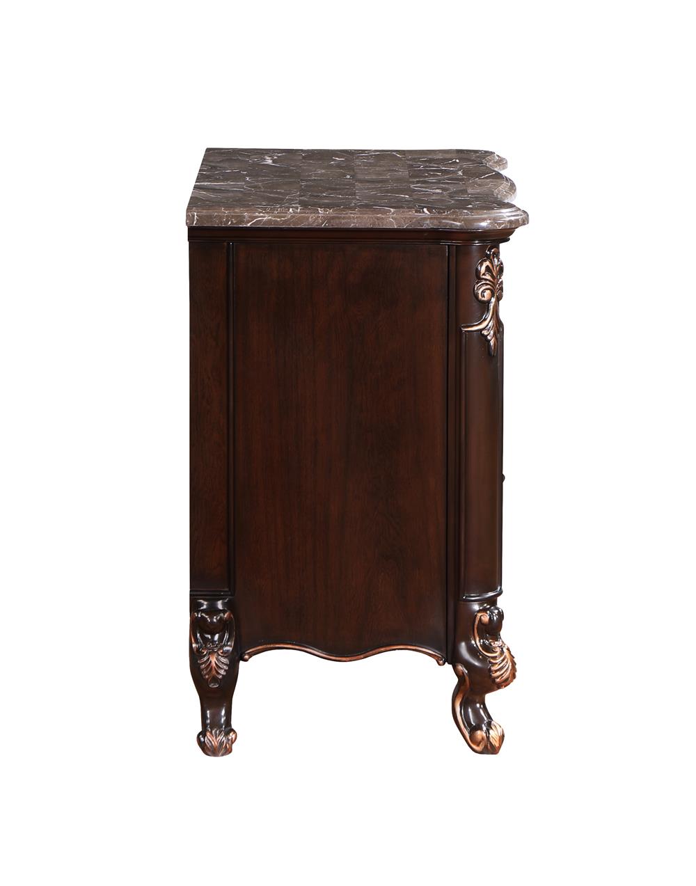 CONSTANTINE NIGHTSTAND W/MARBLE TOP-CHERRY