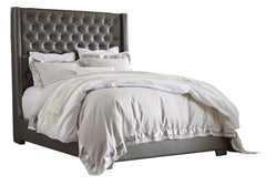 Coralayne California King Upholstered Bed with Mirrored Dresser and Chest - PKG007824