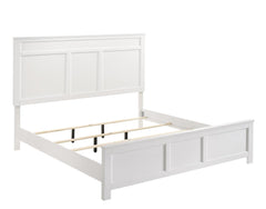 ANDOVER 5/0 Q HEADBOARD, FOOTBOARD & SLATS-WHITE