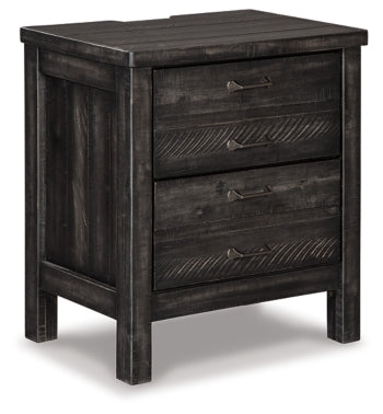 Baylow Queen Panel Bed with 4 Storage Drawers with Mirrored Dresser and 2 Nightstands