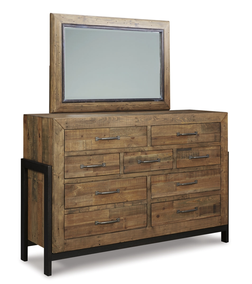 Sommerford Queen Panel Bed with Mirrored Dresser and 2 Nightstands