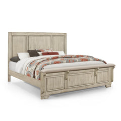 ASHLAND 5/0 Q FOOTBOARD & SLATS-RUSTIC WHITE