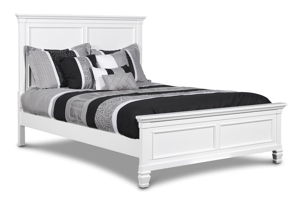 TAMARACK 3/3 TWIN HEADBOARD, FOOTBOARD & SLATS- WHITE