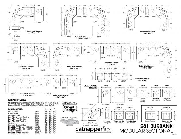 Burbank Modular Sectional Power Lay Flat LSF Recliner