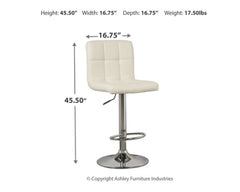 Bellatier Adjustable Height Bar Stool (Set of 2)