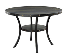CRISPIN 48" ROUND DINING TABLE-SMOKE