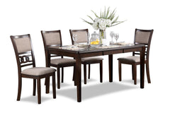 GIA 5 PC 60" DINING TABLE & 4 CHAIRS-CHERRY