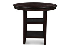 GIA 5 PC 42" ROUND COUNTER DINING TABLE & 4 CHAIRS-EBONY