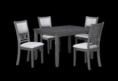 GIA 5 PC 48" RECTANGLE DINING TABLE & 4 CHAIRS-GRAY