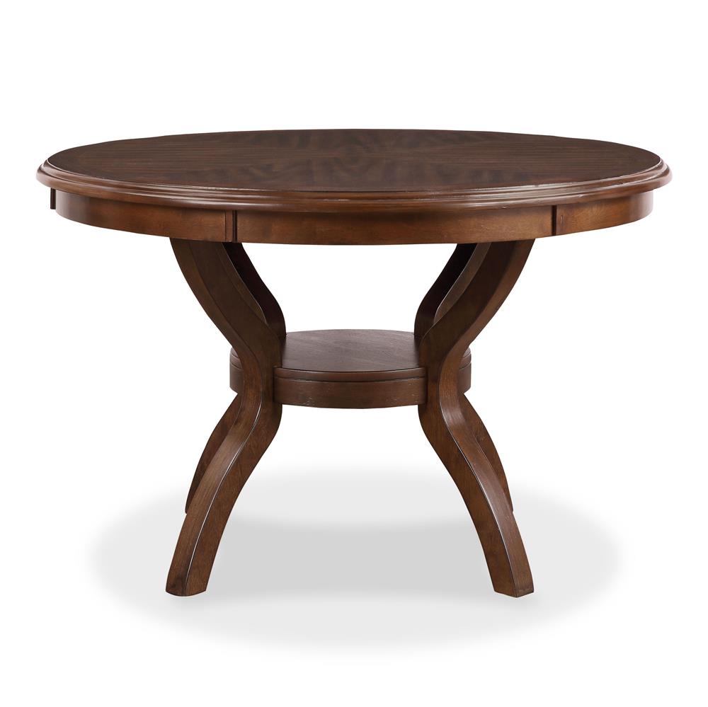 CORI ROUND DINING 5 PC SET-BROWN CHERRY