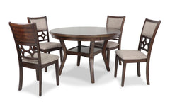 MITCHELL 5 PC DINING SET-BROWN CHERRY